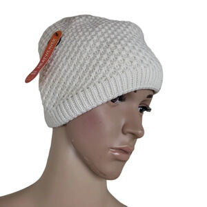Heat Holders ivory cable knit hat